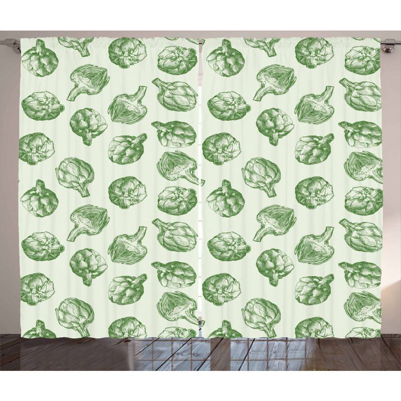 Green and Fresh Food Curtain
