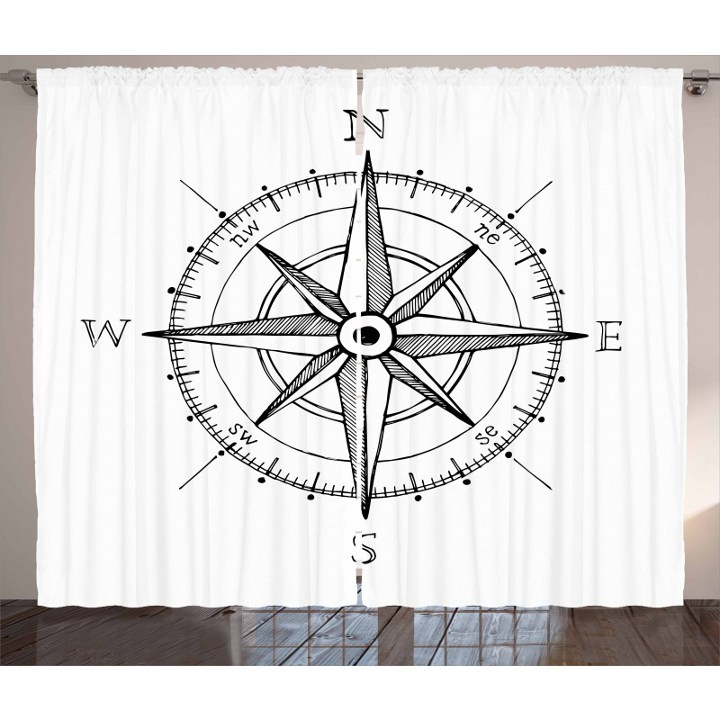 Windrose Directions Curtain