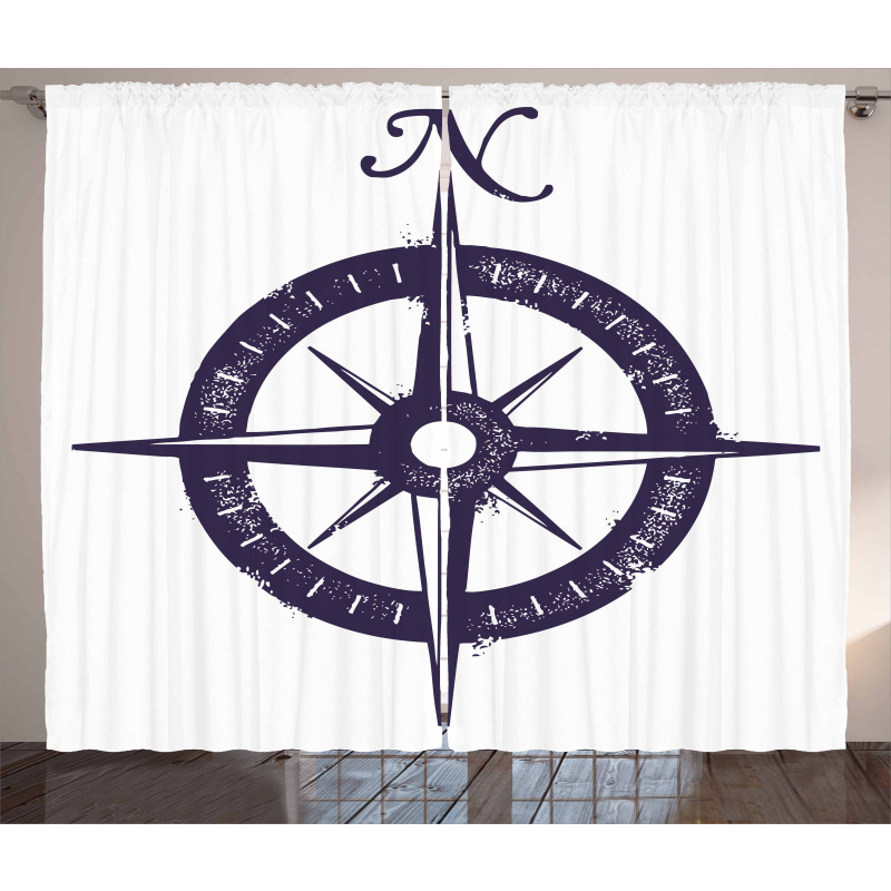 Sailing Navy Color Curtain