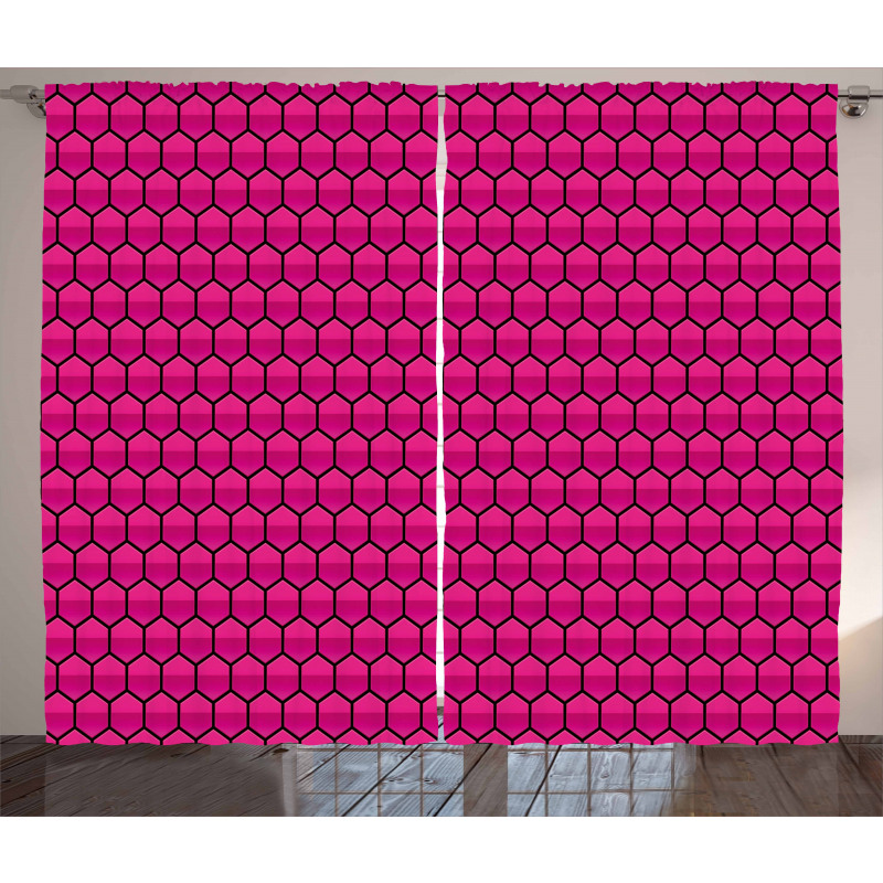 Comb Pattern Hexagonal Curtain