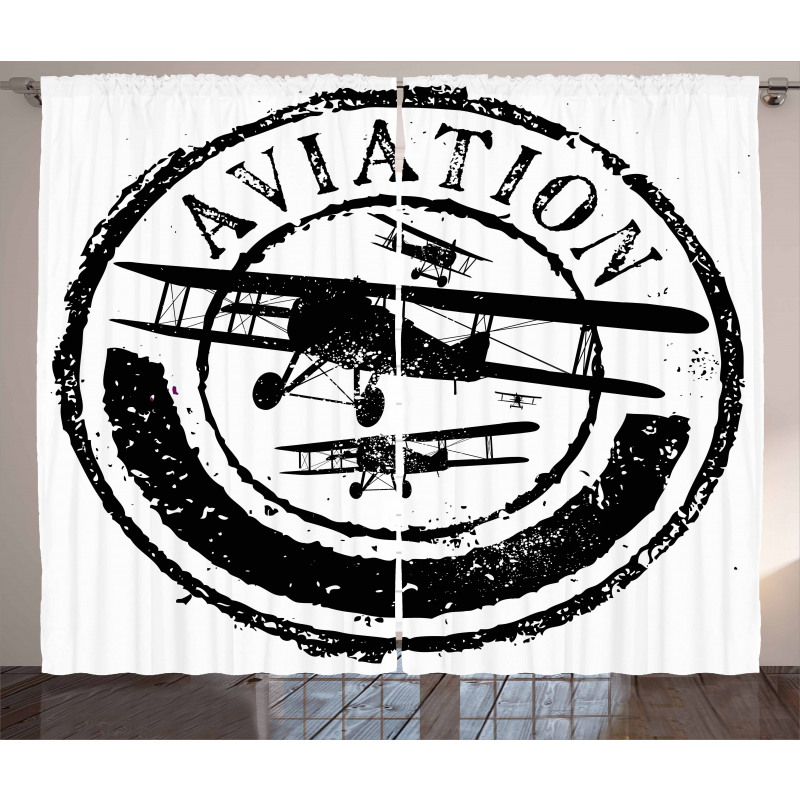 Aviation Retro Curtain
