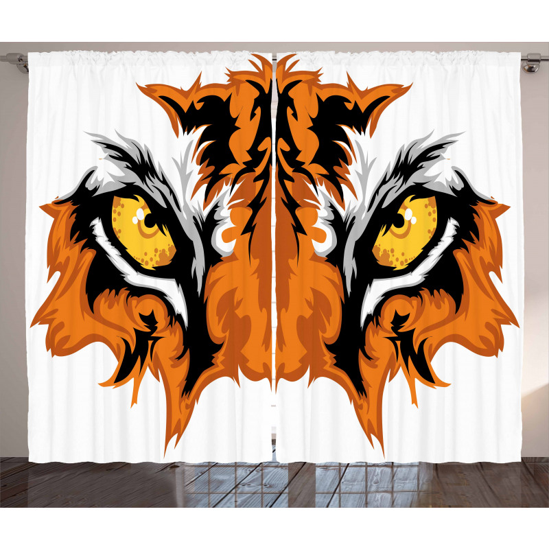 Tiger Bengal Cat African Curtain