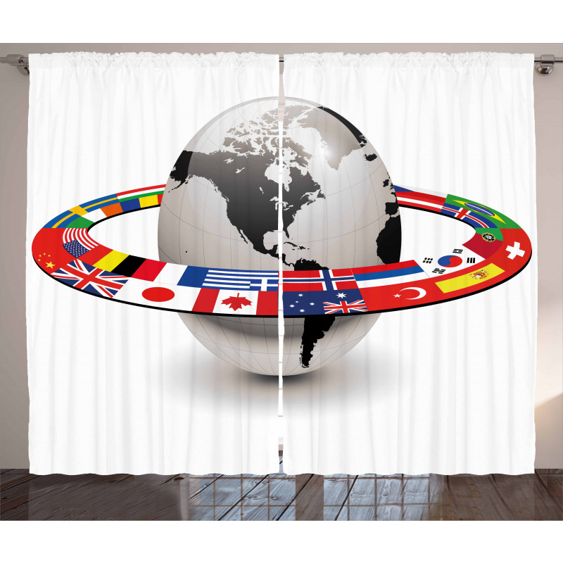 Orbit of National Flags Curtain