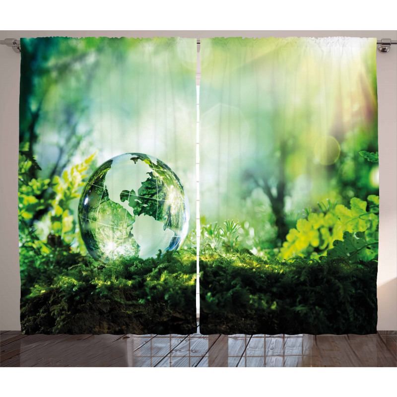 Globe in Fresh Forest Curtain