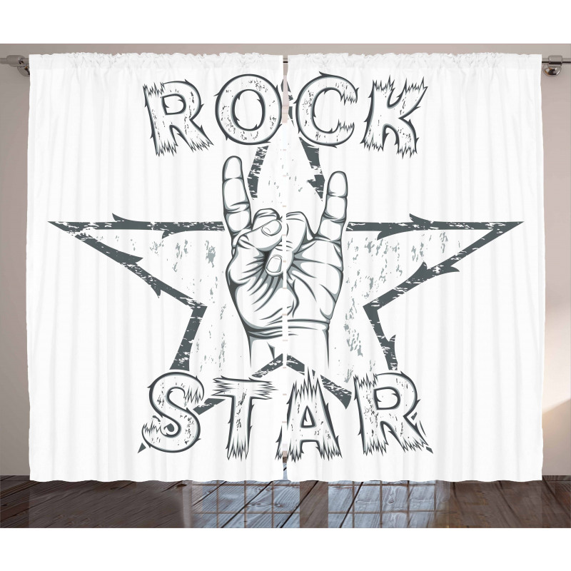 Rock Star Gesture Curtain