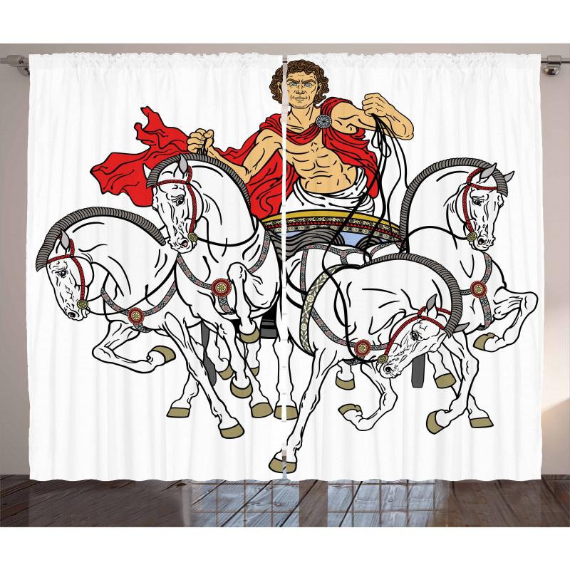 Hellenic Man Chariot Curtain