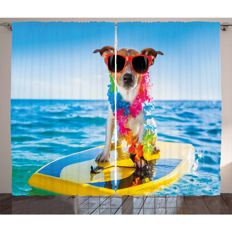 Dog in the Ocean Curtain