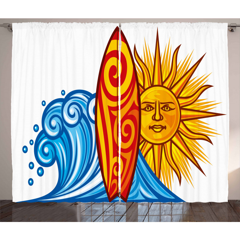 Ocean Wave Sun Curtain