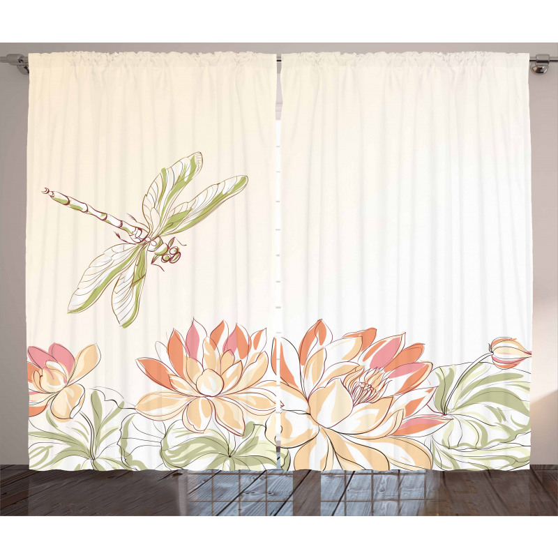 Lotus Flower Field Curtain