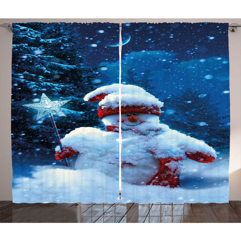 Snowman Magic Wand Curtain