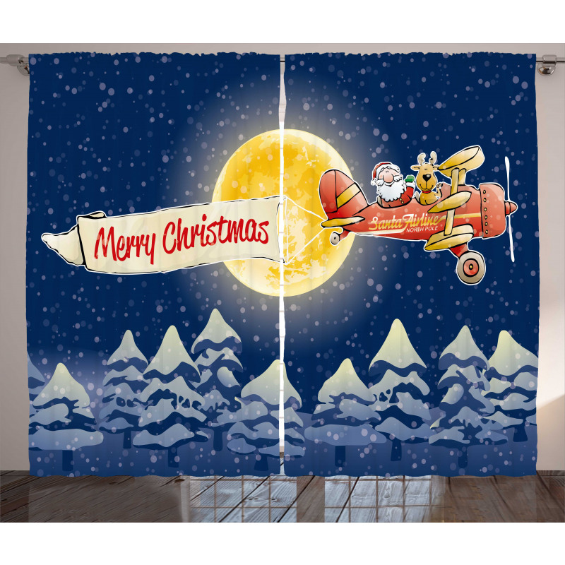 Santa Claus Airline Curtain