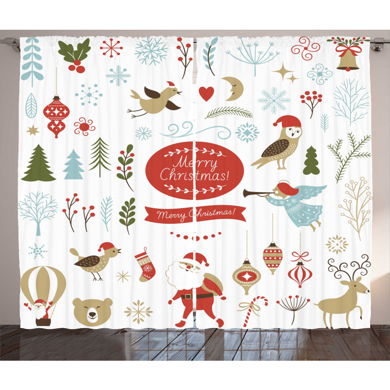 Xmas Elements Design Curtain