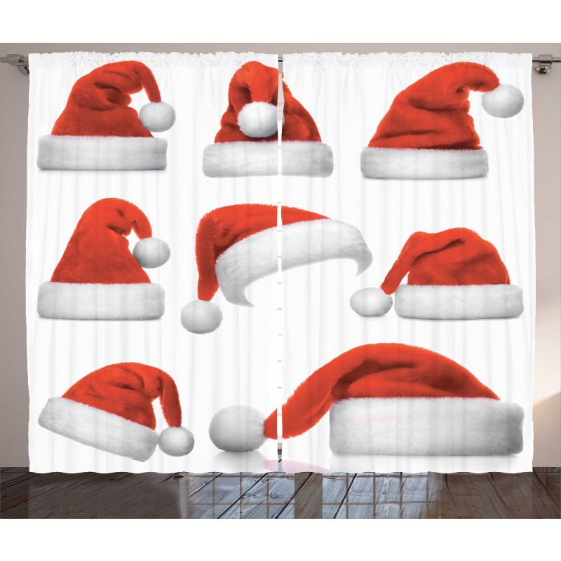 Santa Hats Pattern Curtain