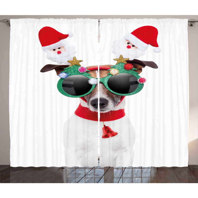 Funny Dog Sunglasses Curtain