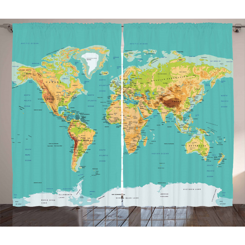 World Geography Continents Curtain