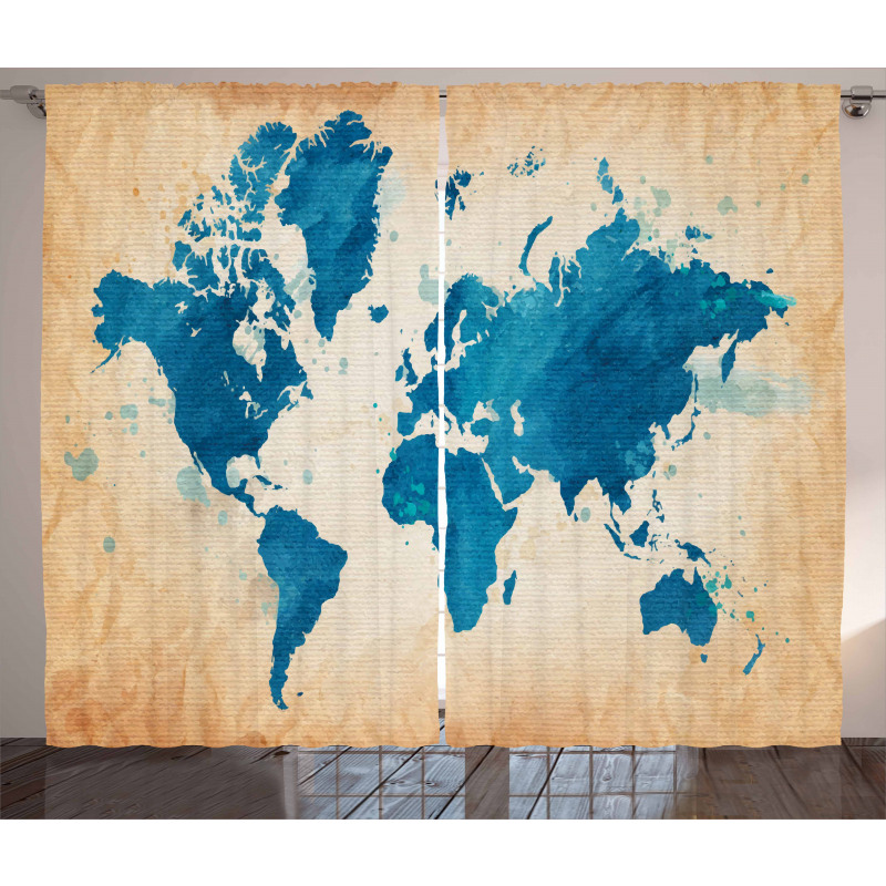 Vintage Watercolor Curtain