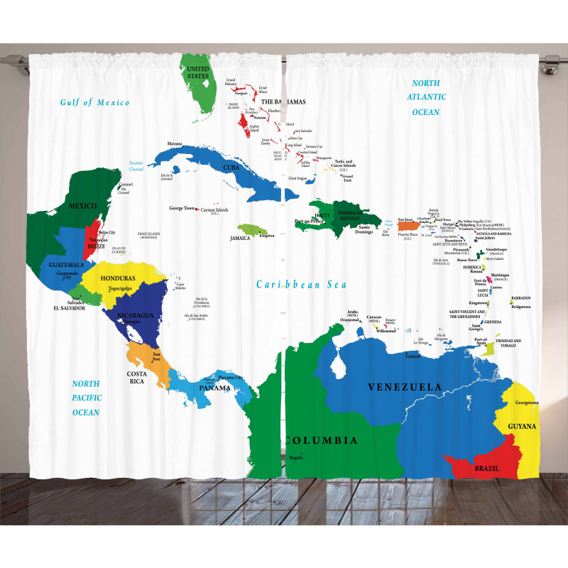 Central America Islands Curtain
