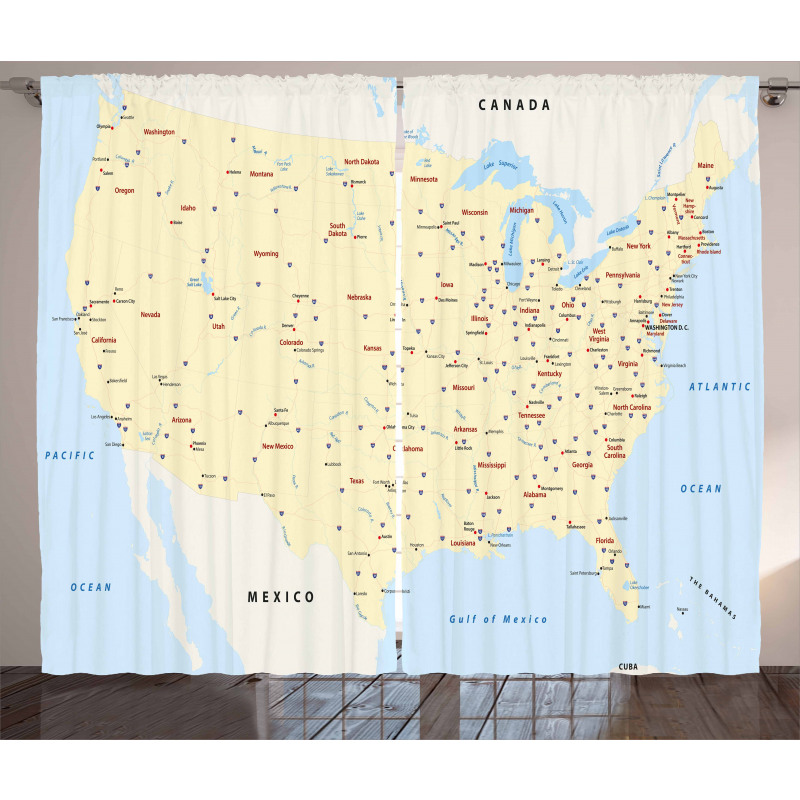 America Cities Interstate Curtain