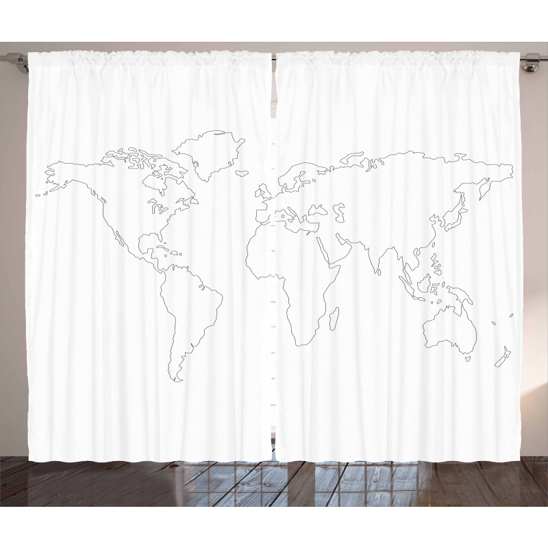 Simple Outline Abstract Curtain