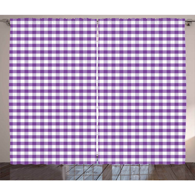 Gingham Vintage Style Curtain