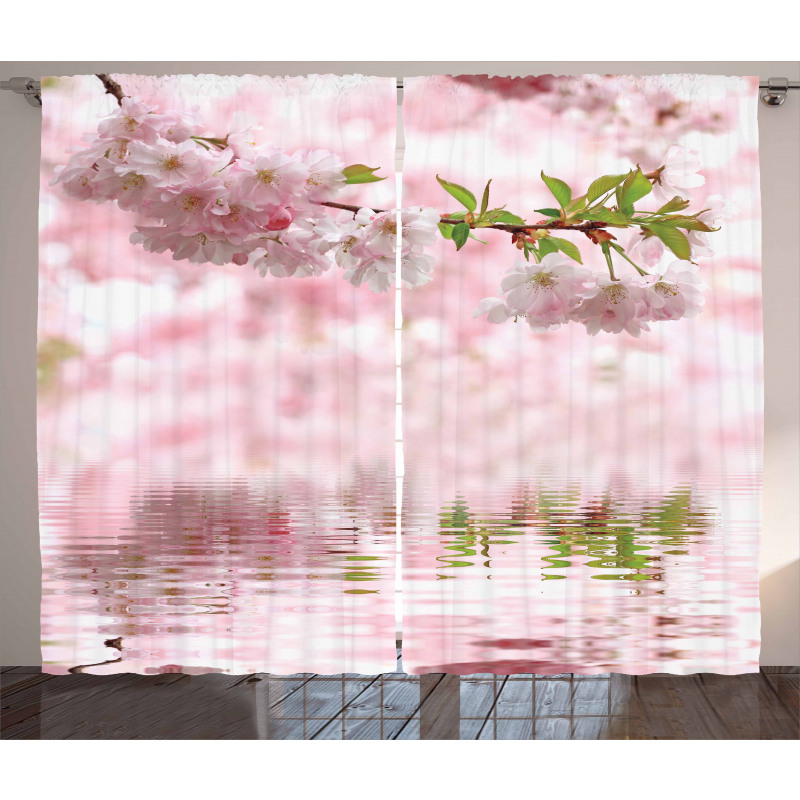 Tender Floral Branch Water Curtain