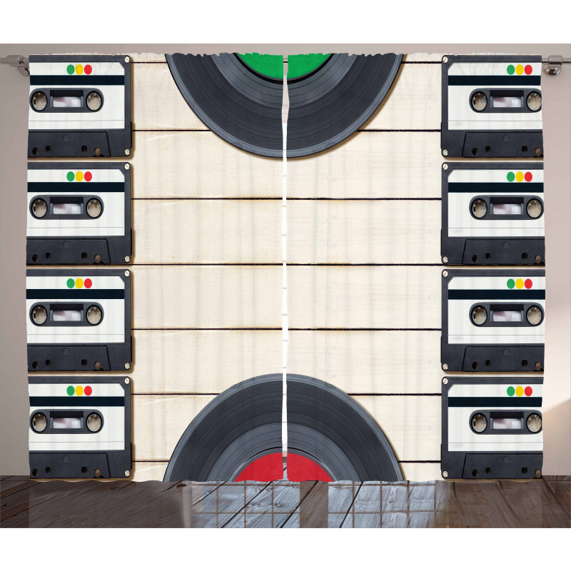 Audio Cassettes Records Curtain