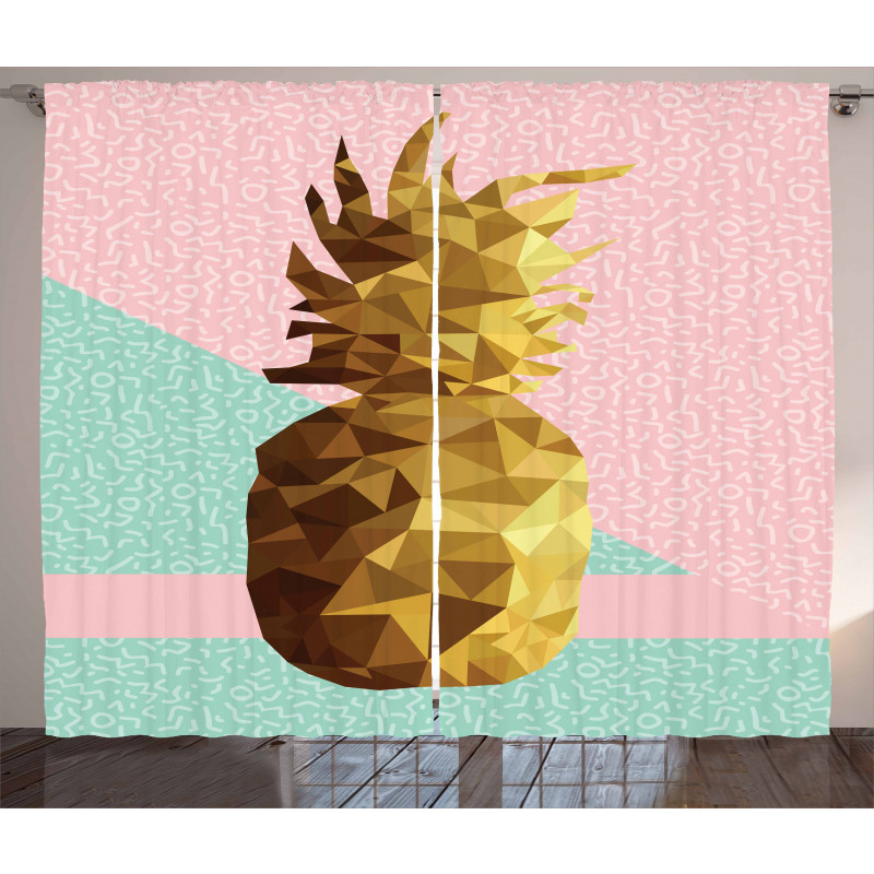 Poly Pineapple Summer Curtain