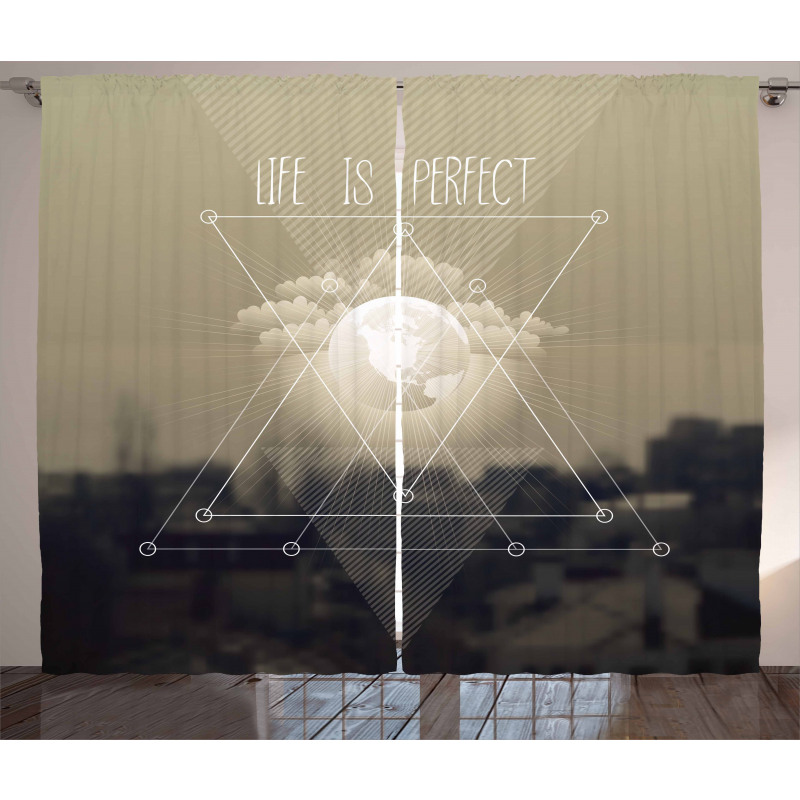 Life Is Perfect Vintage Curtain