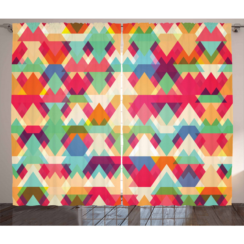Colorful Triangles Curtain