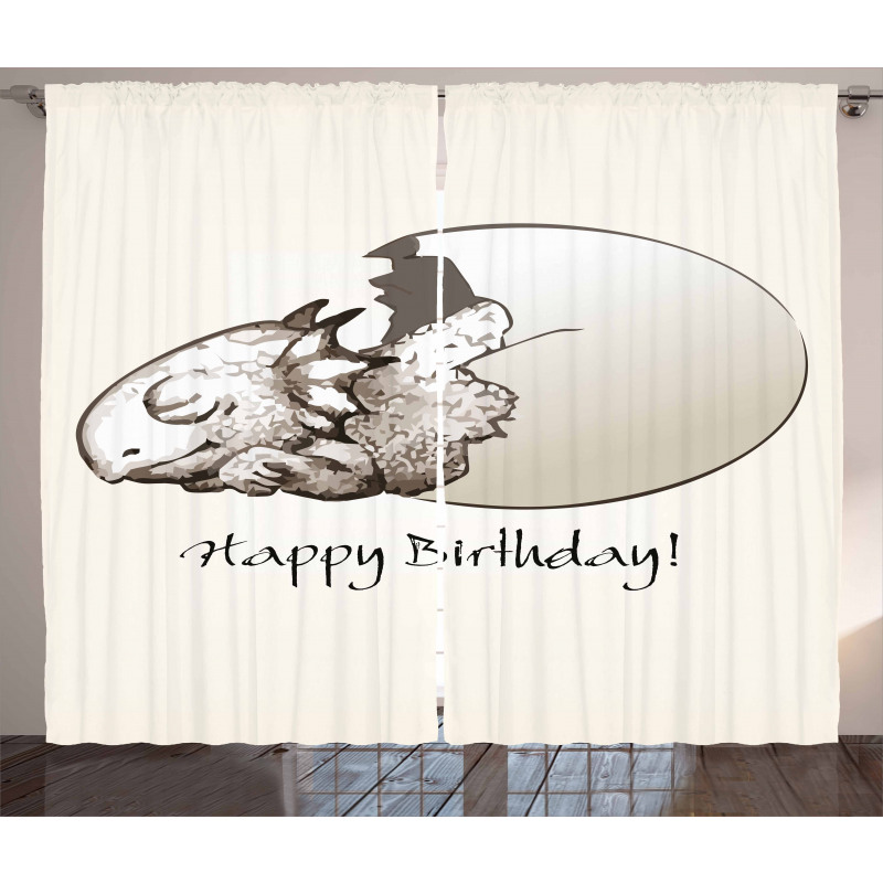 Birthday Newborn Dino Curtain