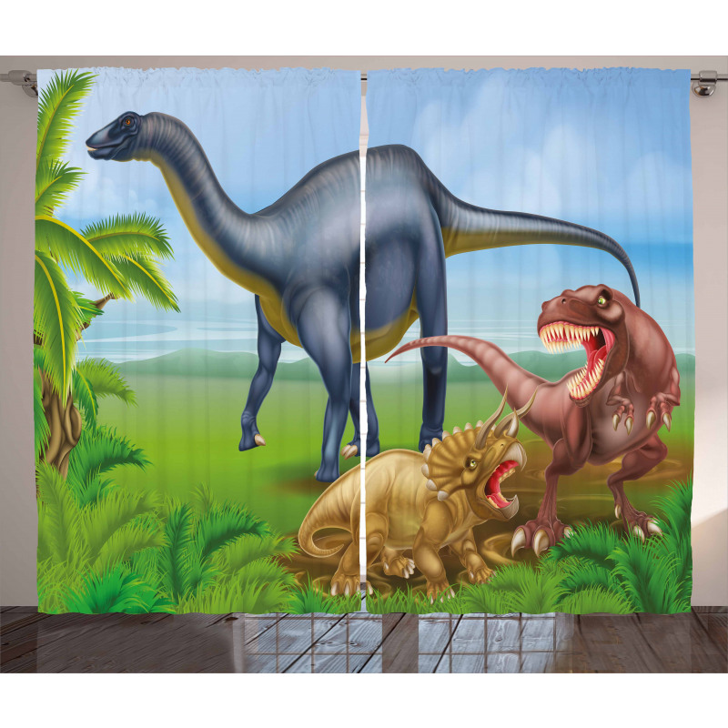 Various Animals Jungle Curtain