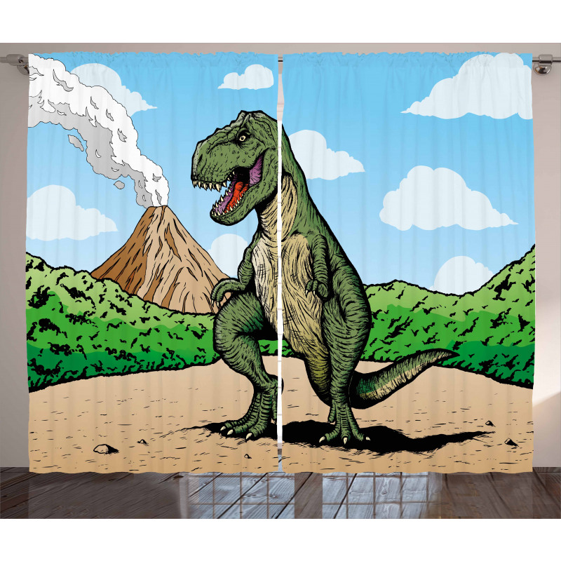 T-Rex Active Volcano Curtain