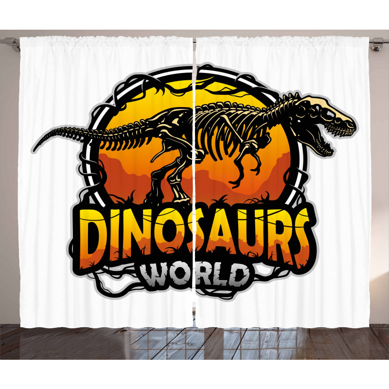 Dino World Scary Beast Curtain