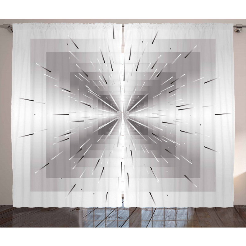 Squares and Lines Design Curtain