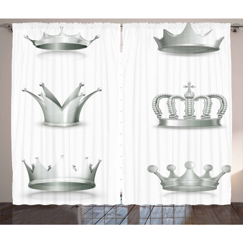 Various Antique Crowns Curtain