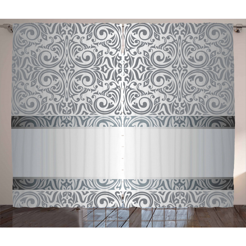 Baroque Damask Curves Curtain