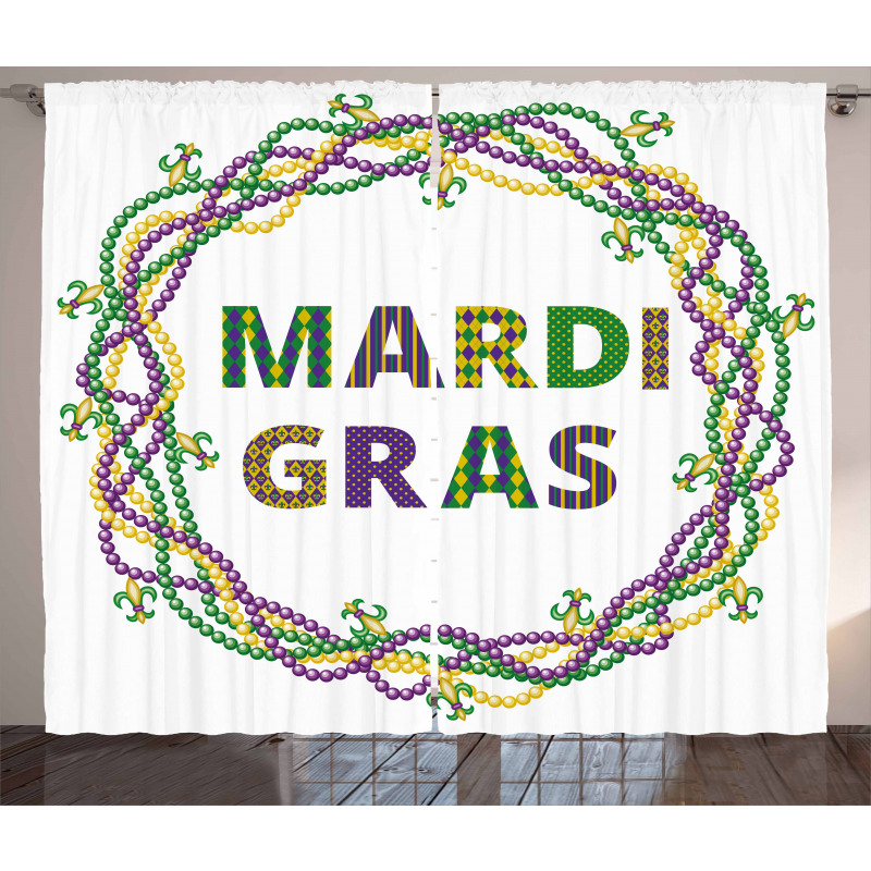 Rengarenk Perde Mardi Gras Boncuğu