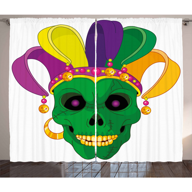 Scary Skull Mask Hat Curtain