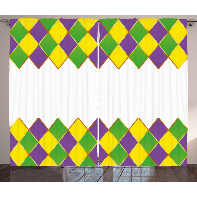 Carnival Colors Grid Curtain