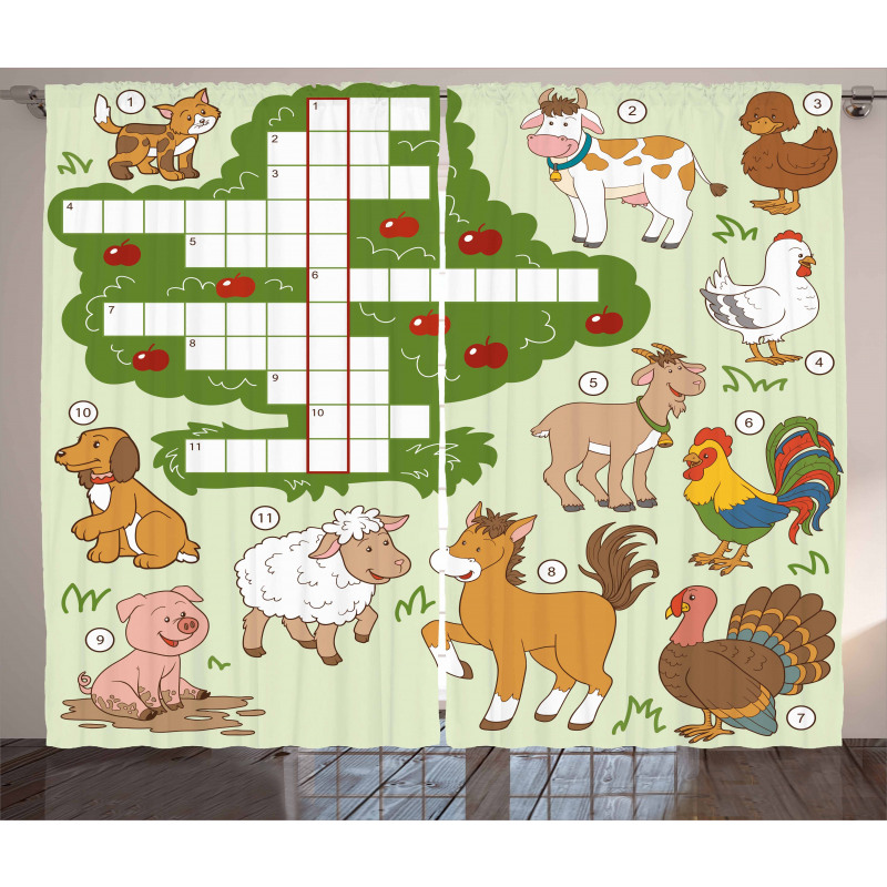 Farm Animals Curtain