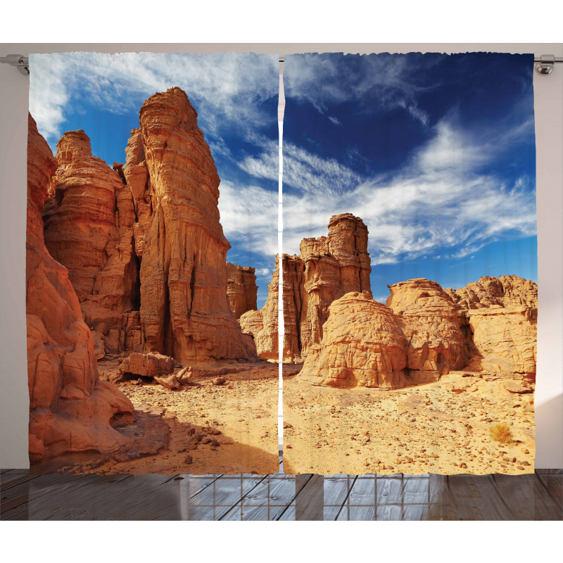 Bizarre Sandstone Cliffs Curtain