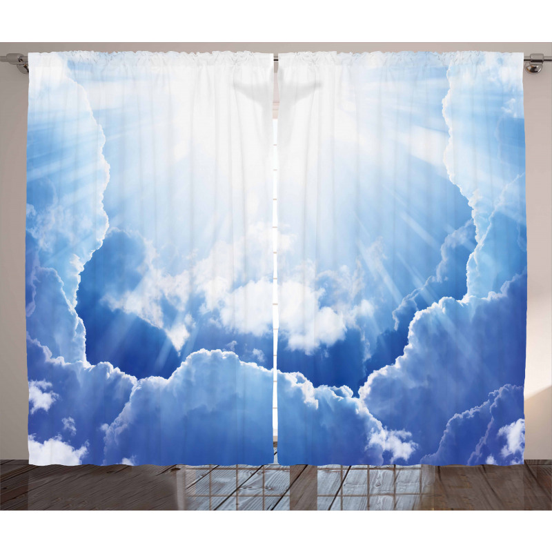 Ethereal Blue Sky Curtain