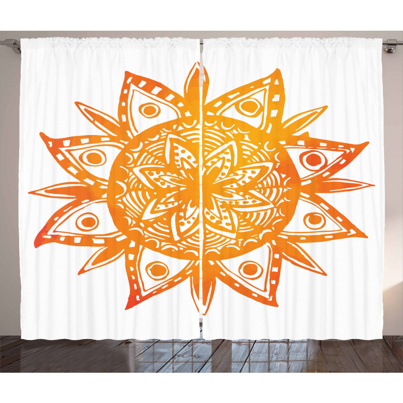 Watercolor Sun Curtain