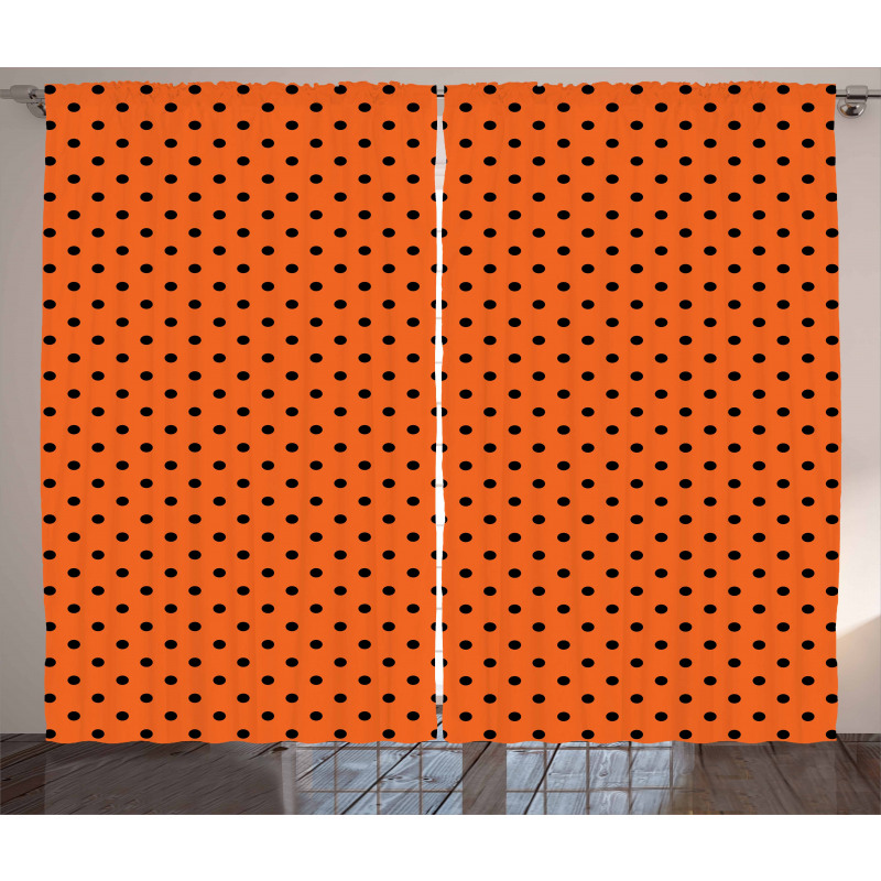 Vintage Polka Dots Tile Curtain