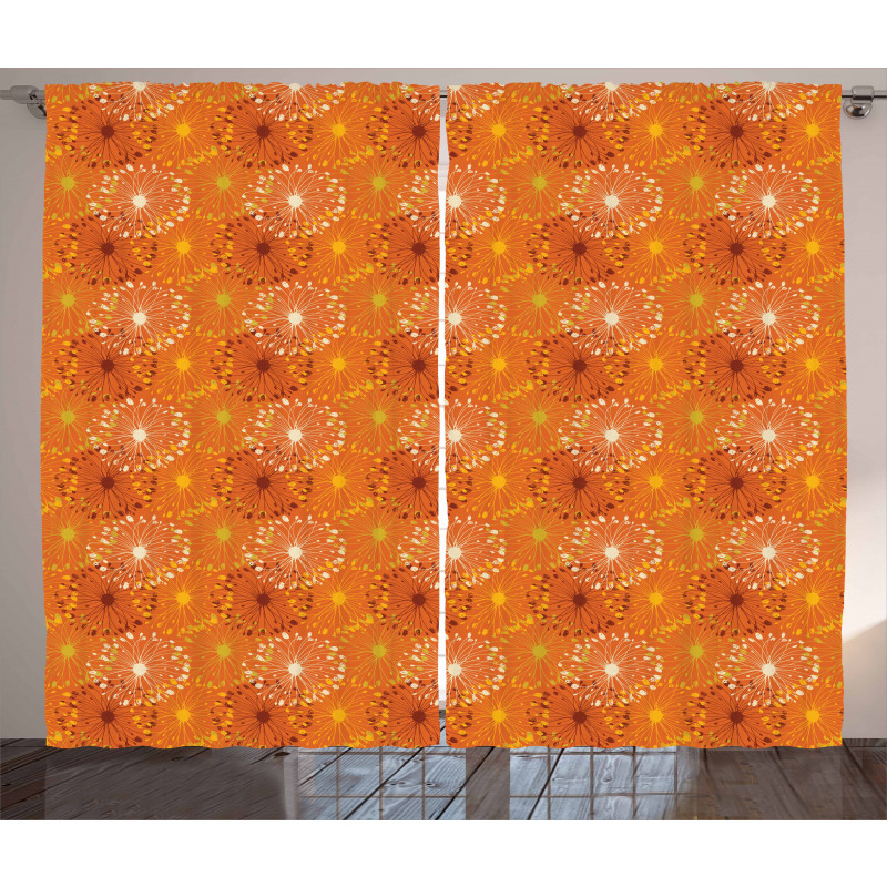 Grunge Radial Pattern Curtain