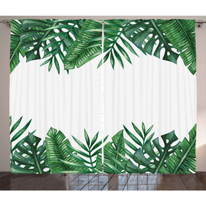 Forest Leaves Frame Curtain