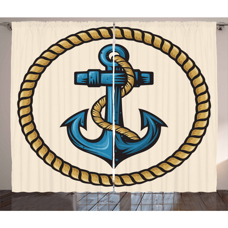 Sailor Emblem with Rope Curtain