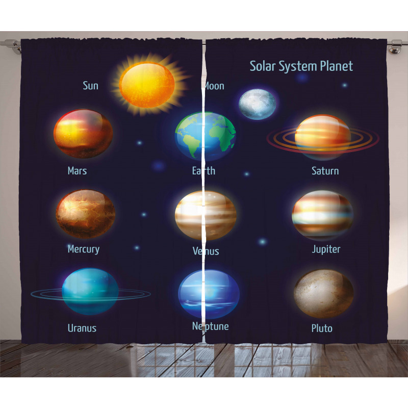 Solar System and Sun Curtain