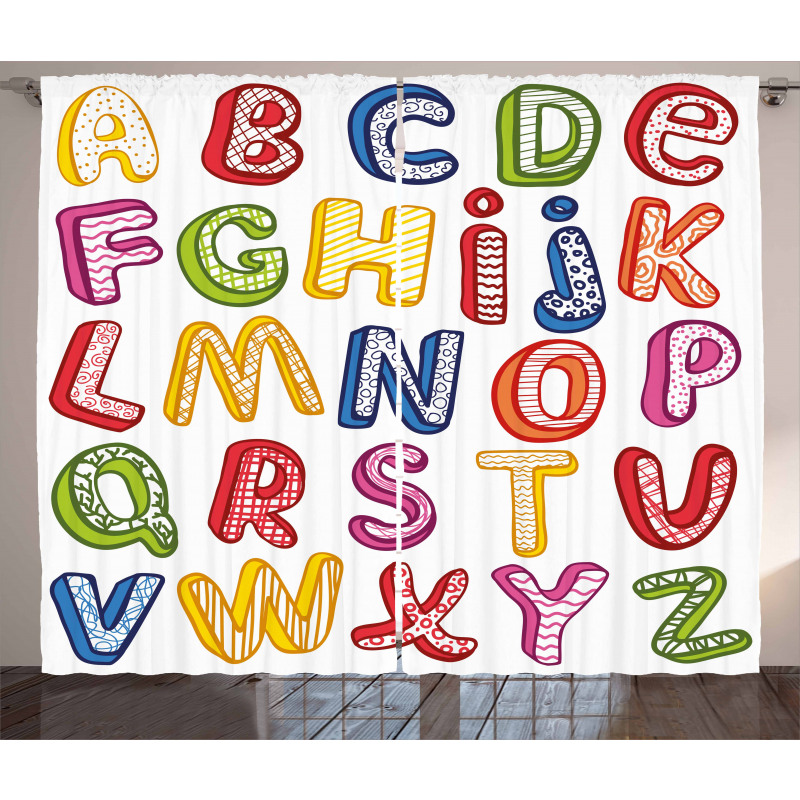 3D Letters ABC Curtain