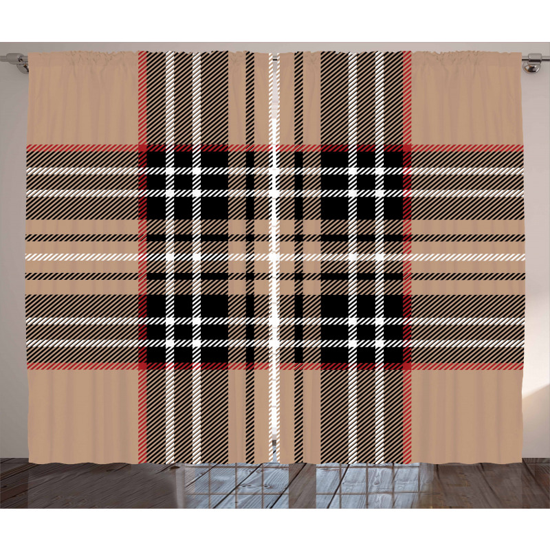 Classic British Plaid Curtain